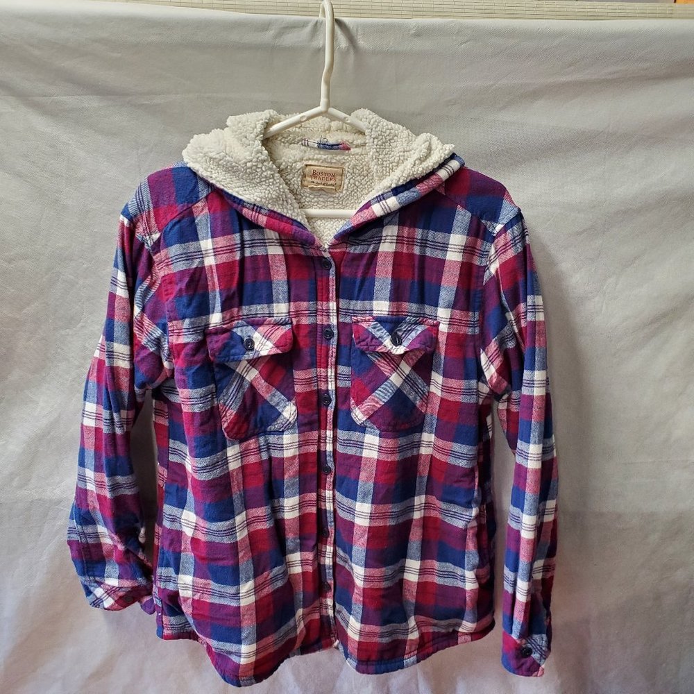 Boston Traders Sherpa lined Flannel Hoodie